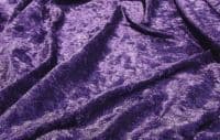 Crushed Velvet Velour Fabric Material - GRAPE